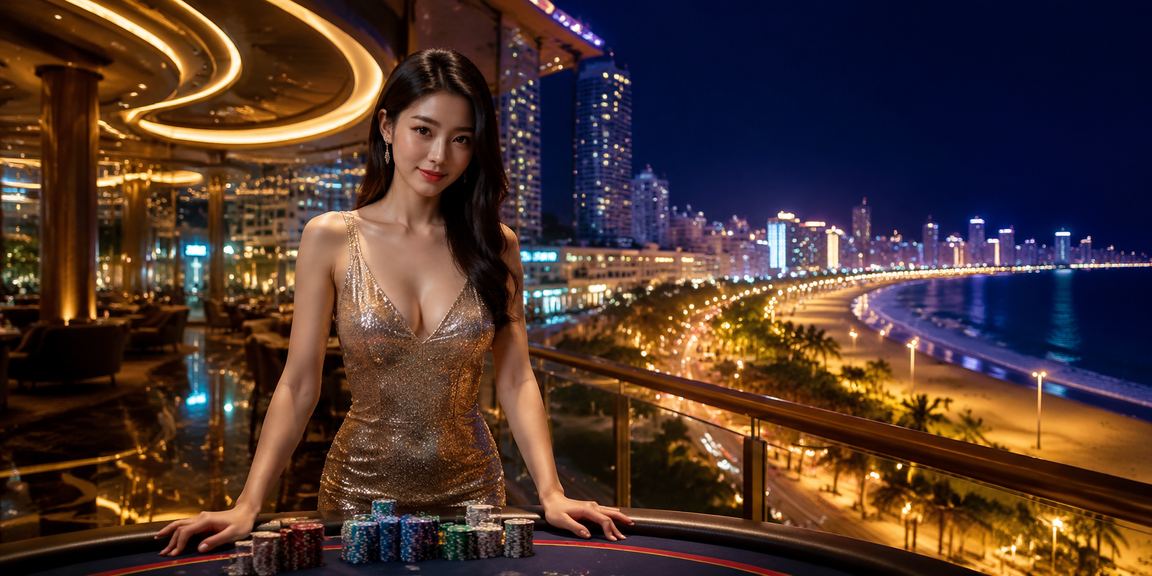 Người chơi sử dụng điện thoại xem jackpot tại bãi biển Nha Trang